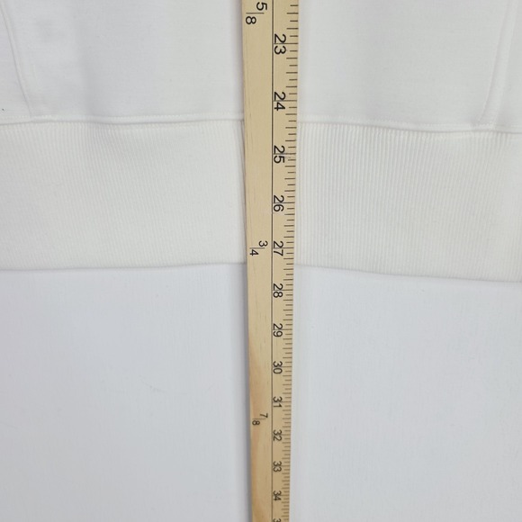 Spanx Heavy Air Half-Zip Tunic In Powder White Stretch NWT Size Small Read - Picture 10 of 12